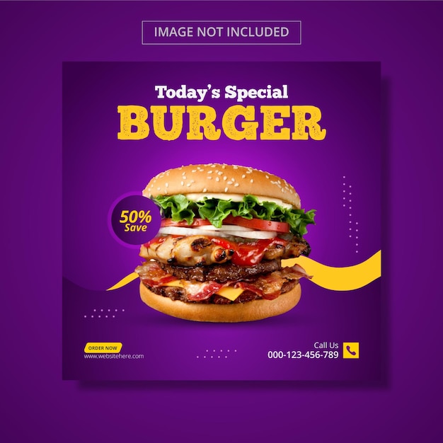 Essen Werbeartikel Social Media Post Banner Template Design
