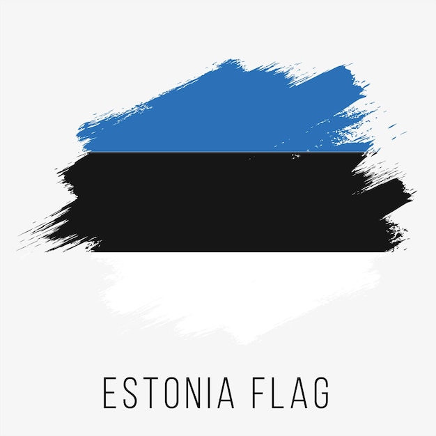 Estland-Vektor-Flagge Estland-Flagge für den Unabhängigkeitstag Grunge-Estland-Flagge Estland-Flagge