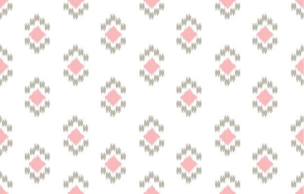 Ethnische abstrakte Ikat-Kunst. Nahtloses Muster rosa pastell1