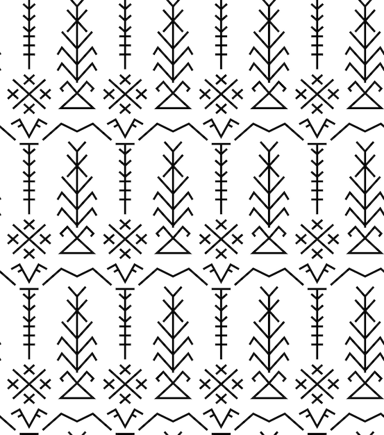 Vektor ethnische baltische folk traditionelle ornament nahtlose muster lettische litauische estnische symbole