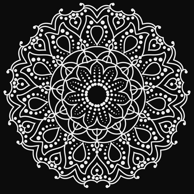 Ethnische luxusdekoration abstrakte nahtlose mandala ramadan yoga indische puja geometrisches muster alpona