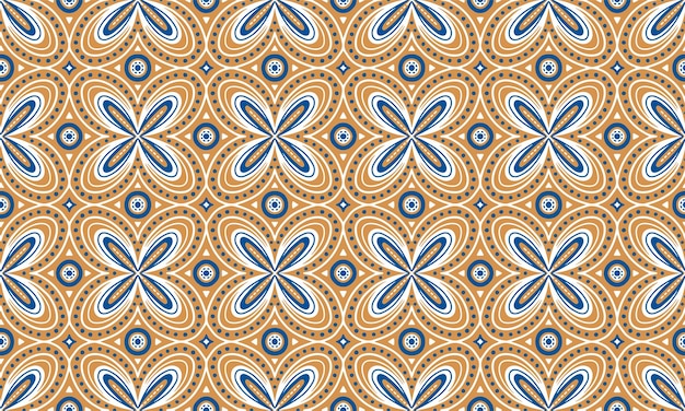 Ethnischer hintergrund süßes blaues gelbes geometrisches stammes-ikat-folkmotiv arabisches orientalisches einheimisches muster