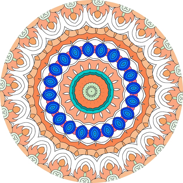 Ethnisches helles Mandala-Art-Blumen-Muster.