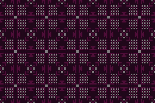 Ethnisches Muster nahtlose Pixelkunst für Stoff geometrische ethnische Muster nahllose Pixelmusterkunst