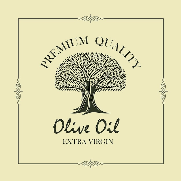 Etikett für olivenöl
