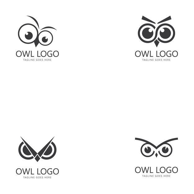Eulenauge-Logo-Design-Vorlage
