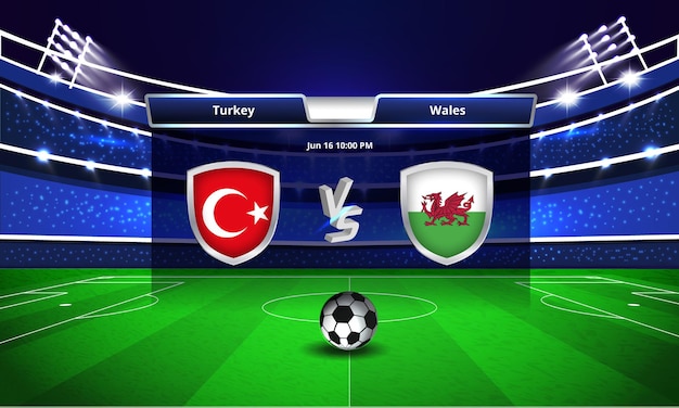 Euro cup türkei vs wales fußballspiel anzeigetafel übertragen