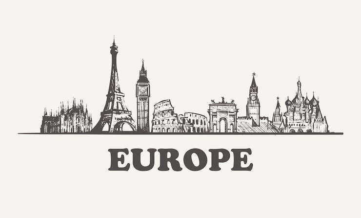 Vektor europa stadtbild