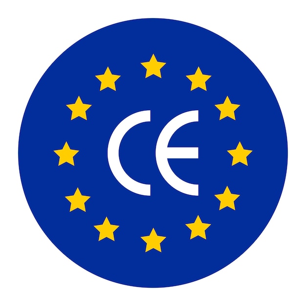 Europa-symbol vektor isoliertes element ce-zeichen-symbol auf weißem hintergrund