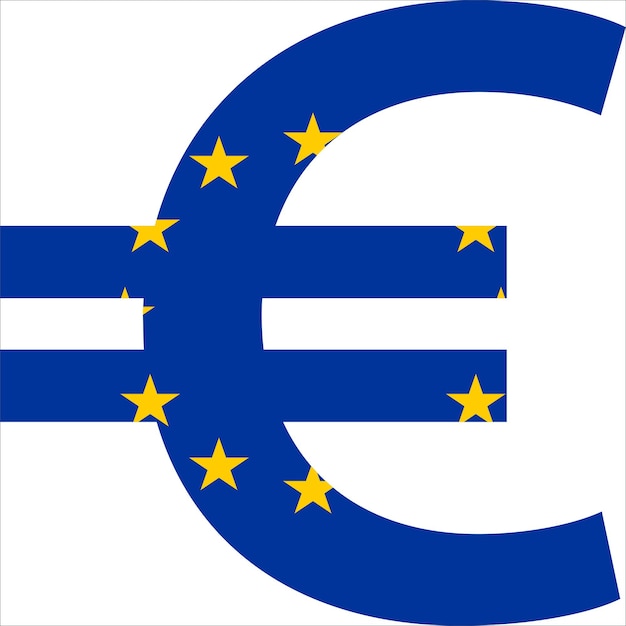 Europäische Euro-Währung in Form einer Landesflagge