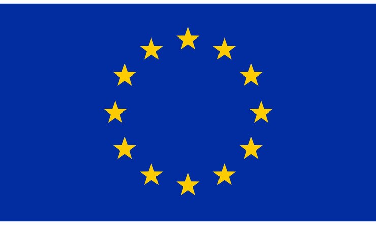 Vektor europäische union karte flagge ikonen auf weißem hintergrund