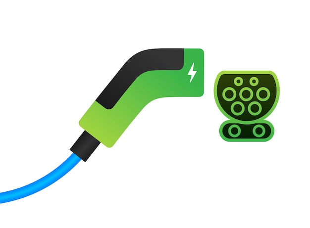 Ev-ladestation-banner vektor stock illustration