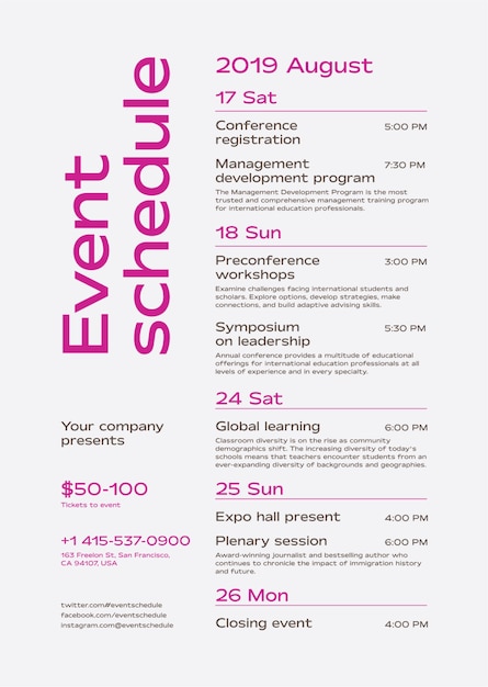 Event-Poster-Vorlage planen