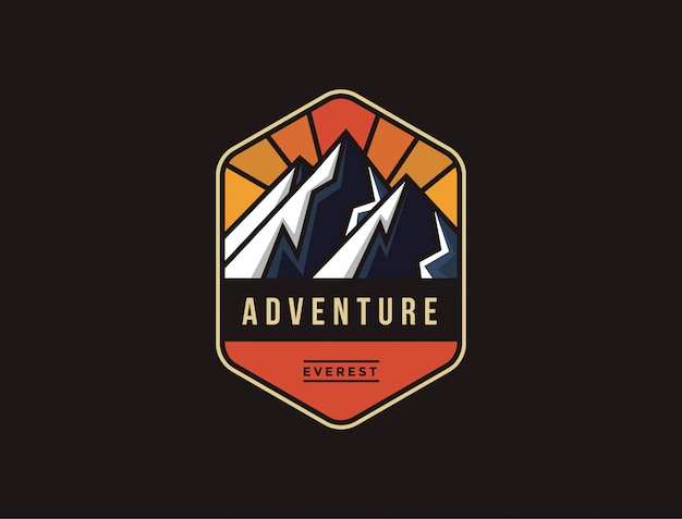 Everest Adventure Logo Emblem Vorlage