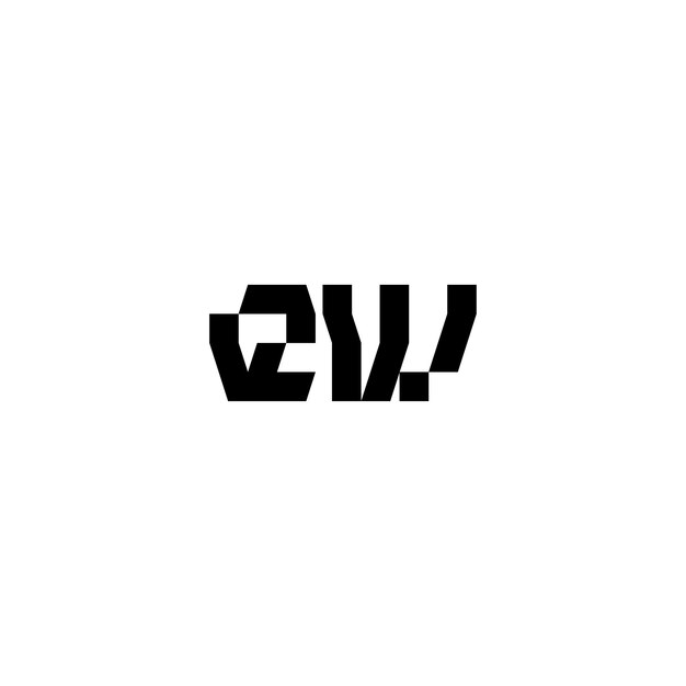 Vektor ew-monogramm-logo-design, buchstabe, text, name, symbol, monochromes logo, alphabet-zeichen, einfaches logo