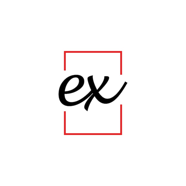 Vektor ex-buchstaben-logo, kreatives design mit vektorgrafik ex, einfaches und modernes logo