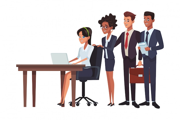 Executive Business Mitarbeiter Cartoon