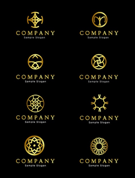 Exklusives golden circle logo design