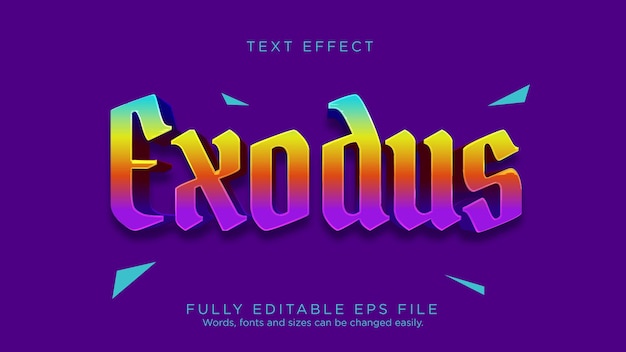 Exodus-Texteffekt-Schriftart