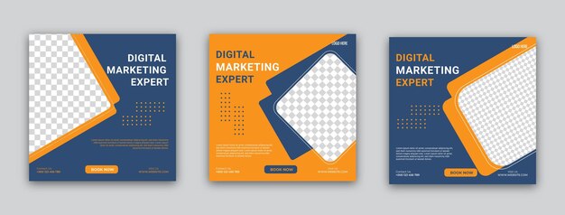 Experte für digitales marketing design von social-media-beiträgen und bannervorlagen