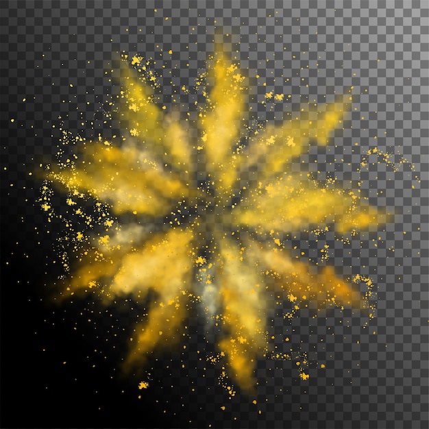 Explosion von farbigem Pulver