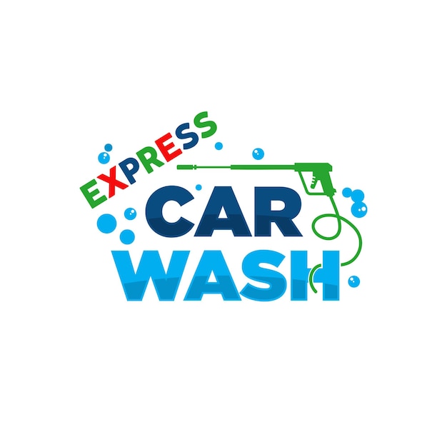 Express-autowäsche-logo-design-vorlage