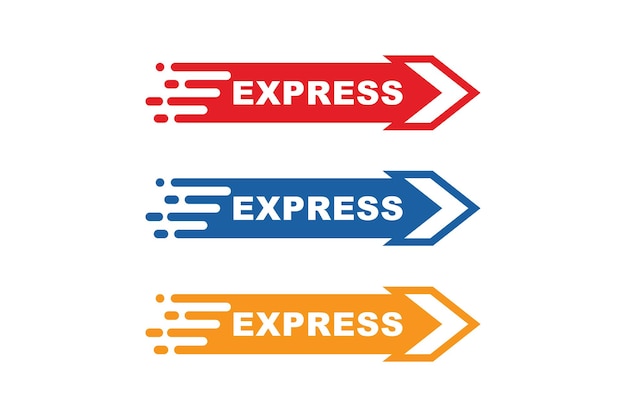 Express-logo-vorlage, vektorgrafik-design