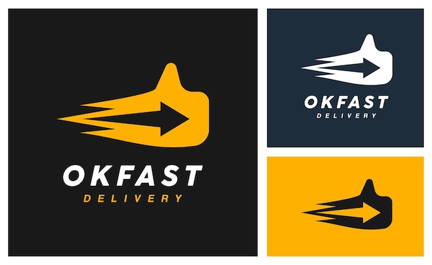 Vektor expresslieferung schnellversand fast cargo logo design