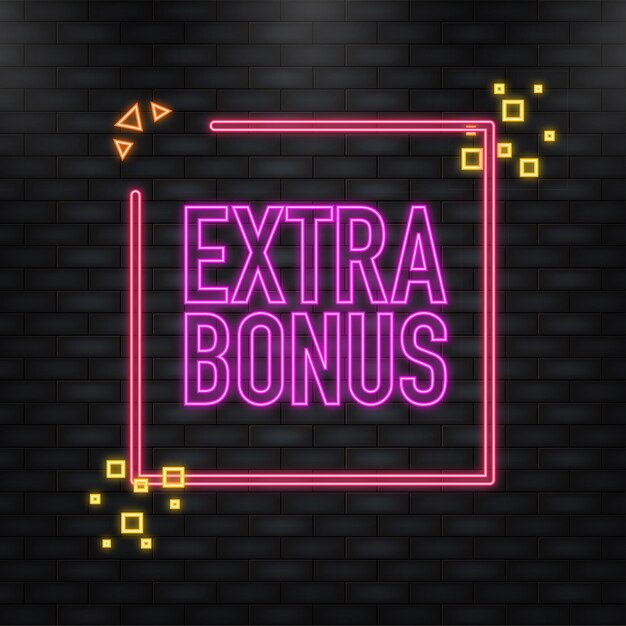 Extra bonus realistisches banner produktwerbung webdesign vektorillustration