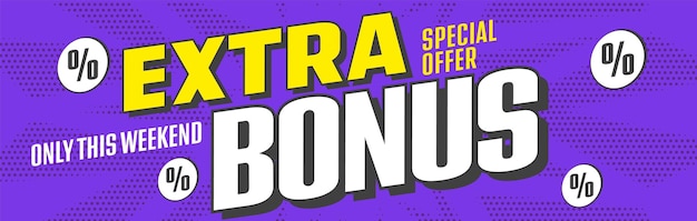 Extra bonus sonderangebot banner