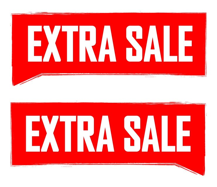 Extra Sale Set Rabatt-Banners Promo-Tags Design-Vorlage Vektor-Illustration