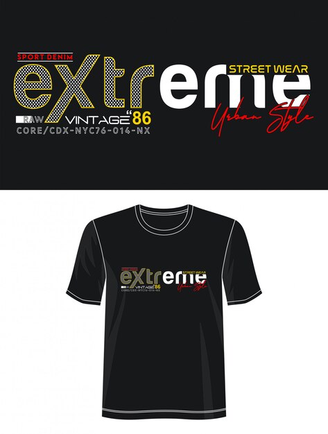Vektor extreme typografie für print-t-shirt