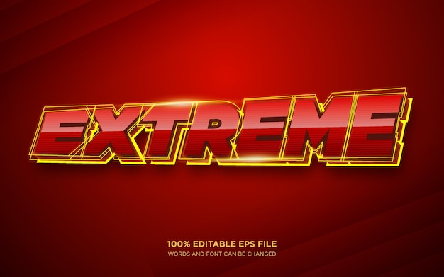 Extremer bearbeitbarer 3D-Textstileffekt