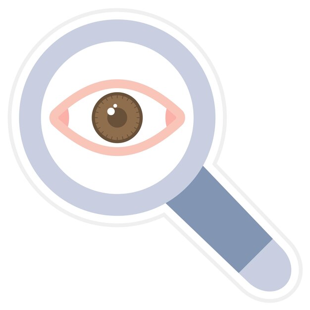 Eye magnifier-icon-vektorbild kann für das online-marketing verwendet werden