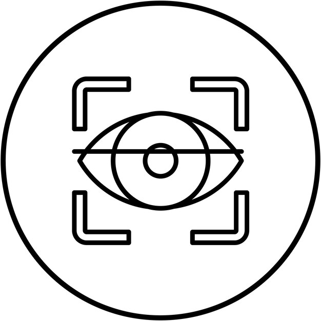 Vektor eye recognition-vektor-symbol kann für biometrie-symbole verwendet werden