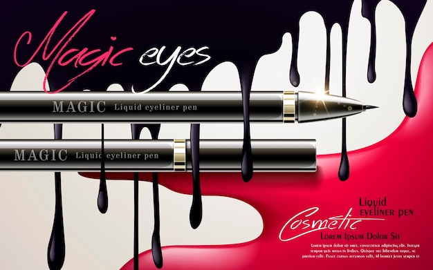 Vektor eyeliner-pen-werbung