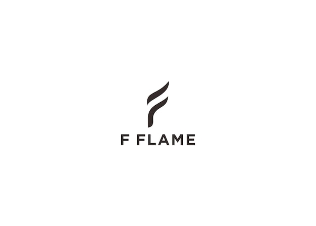 F flamme-logo-design-vektor-illustration