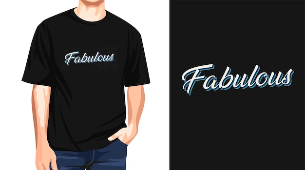 fabelhaftes T-Shirt-Vektordesign
