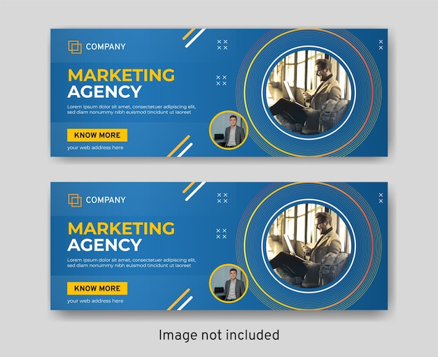 Facebook-Banner-Vorlage für digitales Marketing