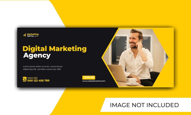 Facebook-Banner-Vorlage für digitales Marketing