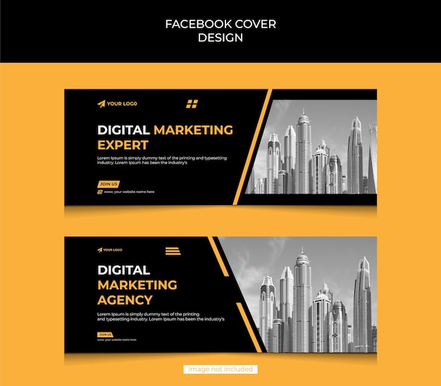 Facebook-cover-design für digitales marketing