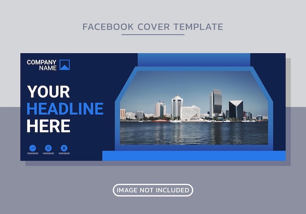Vektor facebook-cover-design für unternehmen