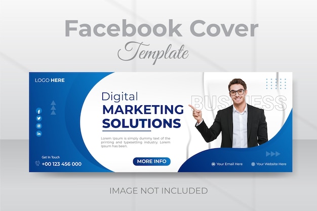 Facebook-cover-design-vorlage premium-vektor