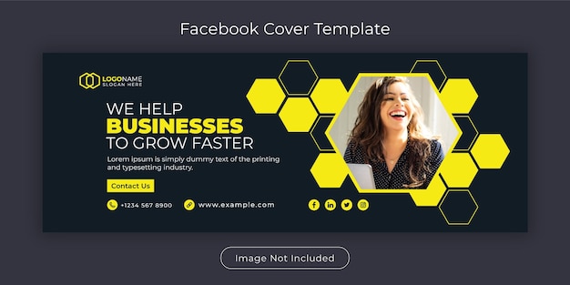 Facebook-cover und bannervorlage für digitales marketing