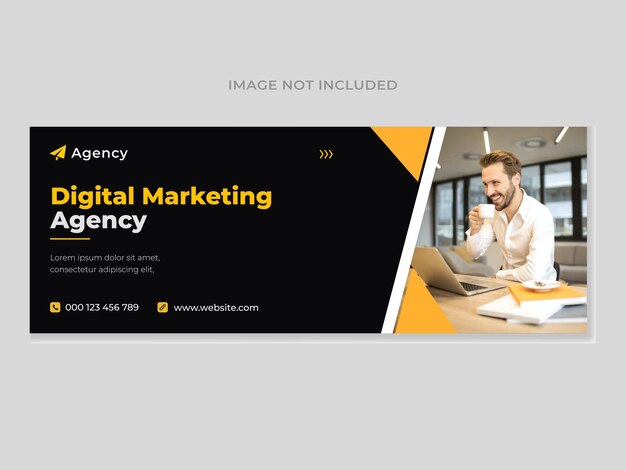 Facebook-Cover und Social-Media-Vorlage für digitales Marketing