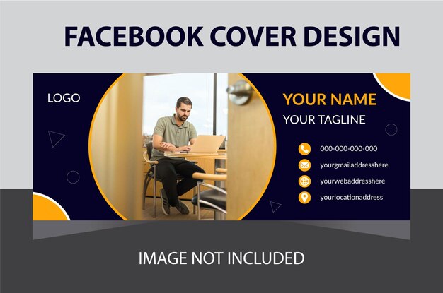 Vektor facebook-cover-vorlage, facebook-cover-design für unternehmen, kreative social-cover-vorlage.