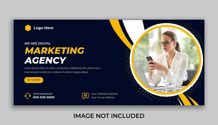 Facebook-Cover-Vorlage für digitales Marketing für soziale Medien von Unternehmen