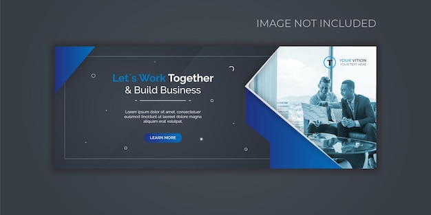 Facebook-cover-vorlage für marketing für unternehmen und digitales business