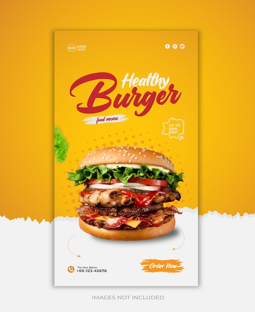 Facebook Instagram Food Post Social Media Vorlage