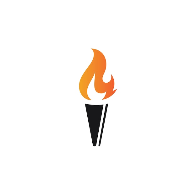 Fackelflamme Logo Symbol Vektor Vorlage